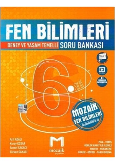 Mozaik Yayınları 6.Sınıf Fen Bilimleri Soru Bankası