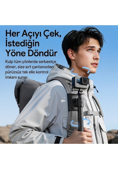 Ulanzi Vl04 Aksiyon Kamera Uzatma Çubuğu Quick Release Selfie Stick - S026 Siyah