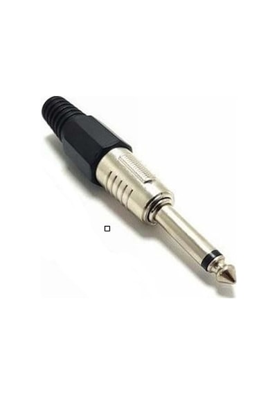 Hq Speed 6.3mm Mono Metal Gitar Jack Erkek Siyah (5 Adet)