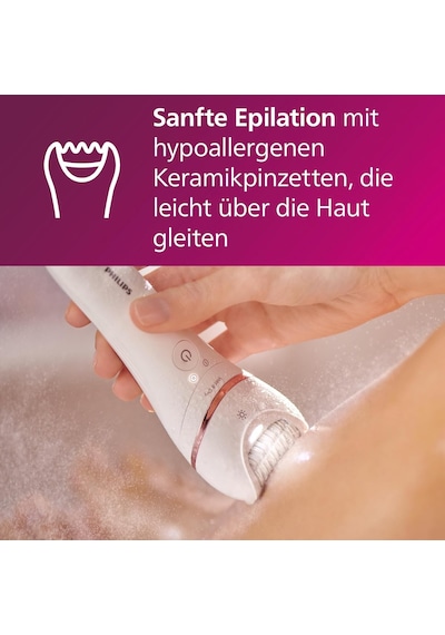 Philips Epilatör Serisi 8000, Bacaklar Ve Vücut İçin Kablosuz Islak Ve Kuru Epilatör, 9 Aksesuarlı, Tıraş Makinesi, Uzun Saç Kesme Makinesi, Pedikür Ve Vücut Peeling Cihazı, Model Bre740/10 Philips Epilatör Serisi 8000, Bacaklar Ve Vücut İçin Kablosuz Islak Ve Kuru Epilatör, 9 Aksesuarlı, Tıraş Makinesi, Uzun Saç Kesme Makinesi, Pedikür Ve Vücut Peeling Cihazı, Model Bre740/10
