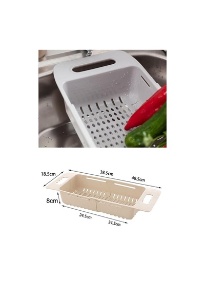 Uzayıp Kısalabilen Ayarlanabilir Plastik Lavabo Mutfak Süzgeci Plastik Diğer