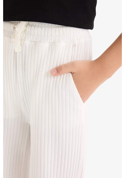 DeFacto Kız Çocuk Wide Leg Geniş Paça Pantolon E1836A825SMER85 Ekru