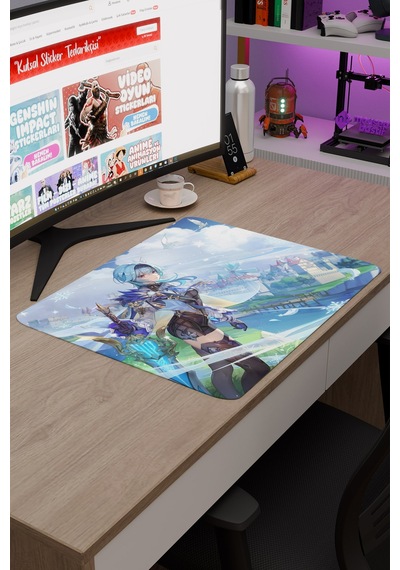 Eula Genshin Impact Anime Gacha V1 - 48x40 Xl Gaming Mouse Pad Fare Altlığı