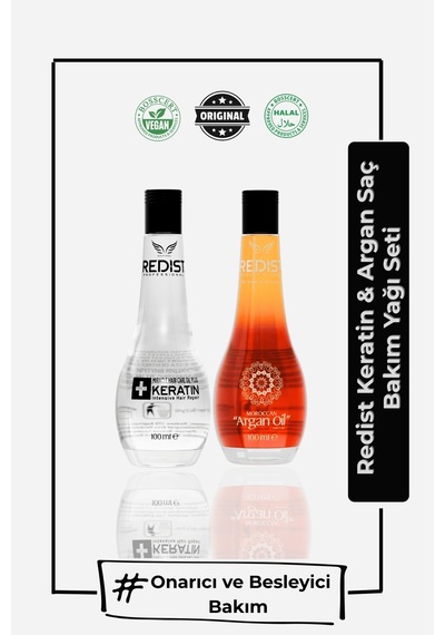 Redist Moroccan Argan Yağı Saç Bakım Yağı 100 ML + Redist Miracle Keratin Yağı 100 ML