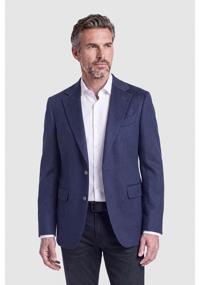 Bisse Lacivert Süet Dokulu Düğmeli Blazer Ceket Pck26k26203 K39