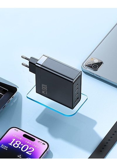 100w Gan Pd Hızlı Şarj Adaptörü 1xusb 3xtype-c Laptop Ve