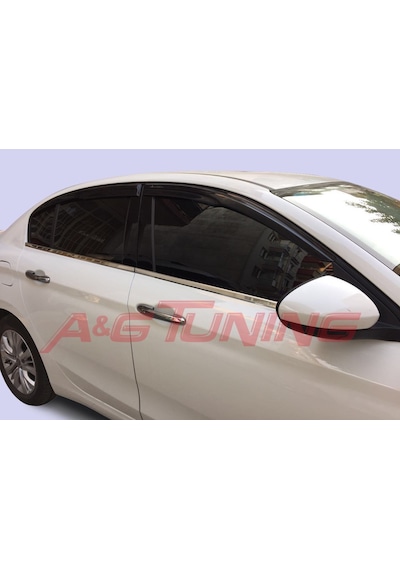 Fiat Egea Sedan Krom Cam Çıtası Takımı Paslanmaz Çelik N11.38