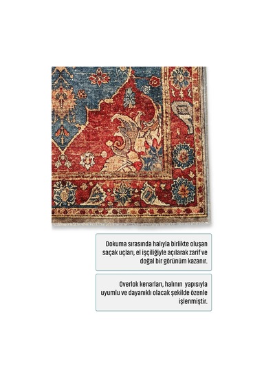 Dekoratif Halı Kaymaz Taban Leke Tutmaz Yıkanabilir Kilim Özel Ölçü Salon Halısı 3033