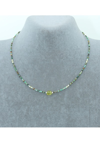 Sertifikalı Afrika Turkuazı Ve Peridot Zebercet Doğal Taşlı 925 Ayar Gümüş Kolye Mavi Sertifikalı Afrika Turkuazı Ve Peridot Zebercet Doğal Taşlı 925 Ayar Gümüş Kolye Mavi