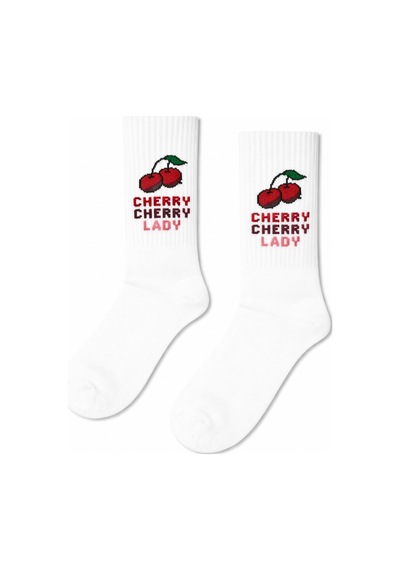 Carnaval Socks Cherry Cherry Lady Yazılı Tenis Çorap Çok Renkli
