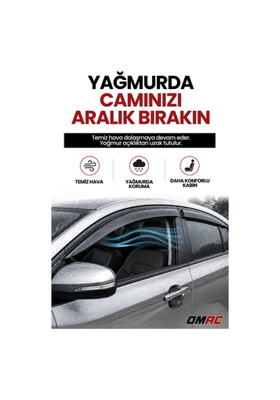 Ford Transit Mk6&mk7 2002-2013 Uyumlu Araca Özel Sport Style Akrilik Cam Rüzgarlığı Koyu 2 Parça