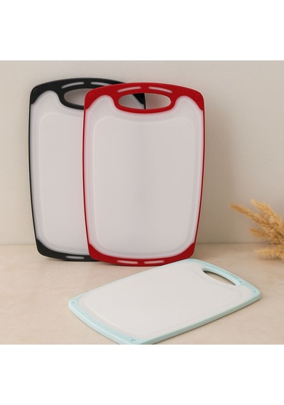 40x24 Cm Plastik Kesim Panosu - Kaymaz Silikon Kenarlı, 10 Mm
