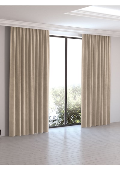 Bej Fon Perde 150x260 Bej
