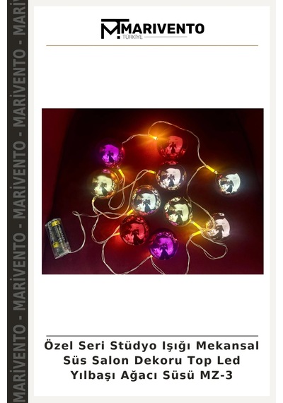 Özel Seri Stüdyo Işığı Mekansal Süs Salon Dekoru Top Led Yılbaşı Ağacı Süsü Mz-3 Diğer