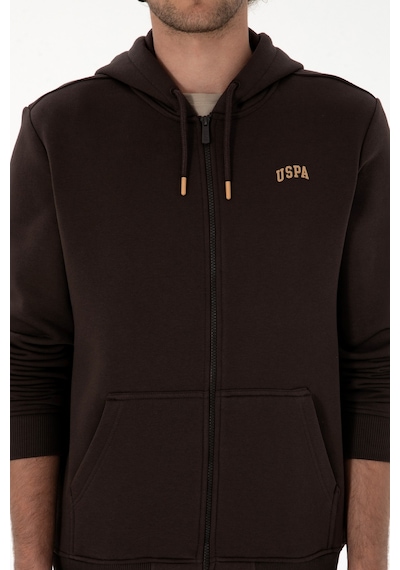 U.S. Polo Assn. Erkek Regular Fit Koyu Kahverengi Şardonlu Örme Hırka 50313755-VR084