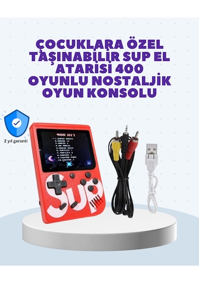 Şarjlı Taşınabilir El Oyun Konsolu 400 Oyun Diğer