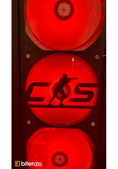 Taktiksel Gamer Serisi 120x120 Mm Pc Fan Kapağı - Masaüstü Bilgisayar Fan Kapağı Siyah