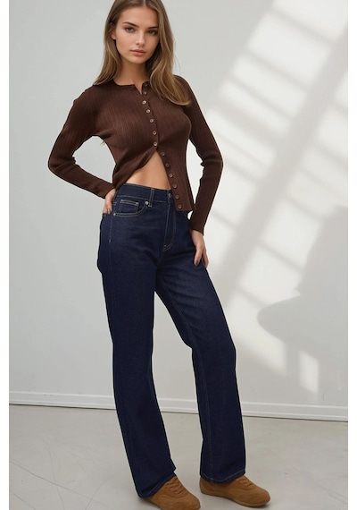 Hiccup Straight Fit Jeans Koyu Mavi Denim