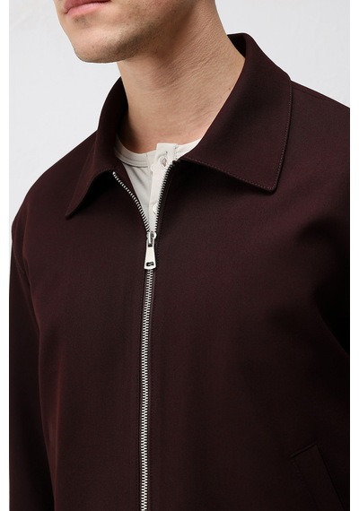 Antioch Relaxed Fit Fermuarlı Erkek Mont Bordo