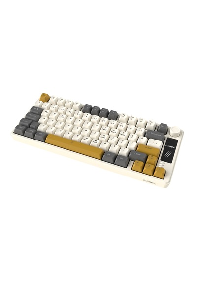 Flux Kablolu Lcd Logo Ekran - Rainbow Bölgesel Işıklandırma - Ses Kontrolcüsü - Ultra Tepkime & Konfor 78 Tuş Membran Gaming & Ofis Klavyesi