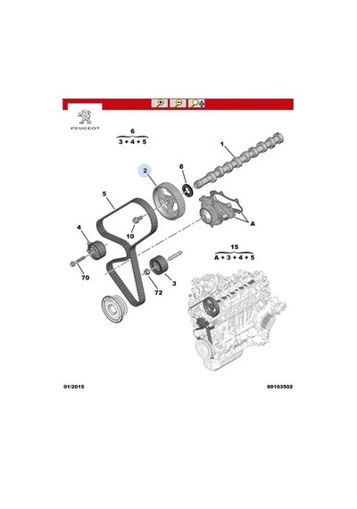Eksantrik Dişlisi Berlingo-celysee-c1-c2-c3 I/ii/pcs-c4-c5-jumpy-nemo-206-207-208-301-partner Dv6