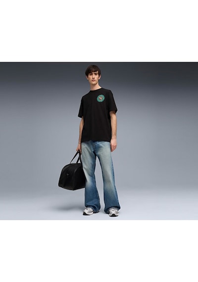 Puma Sunset Drıve Relaxed Tee Erkek Günlük Tişört 63439501 Siyah Siyah