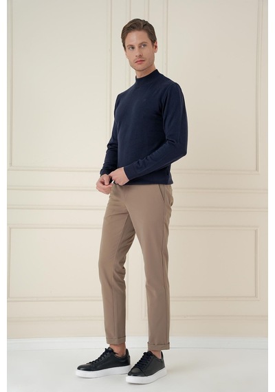 Efor Tr 876 Slim Fit Lacivert Klasik Triko Lacivert