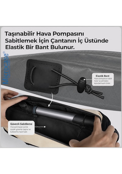 Microcase Bisiklet Kadro Arası Geniş Hacimli Fonksiyonel Bisiklet Çantası Al5611 Bej