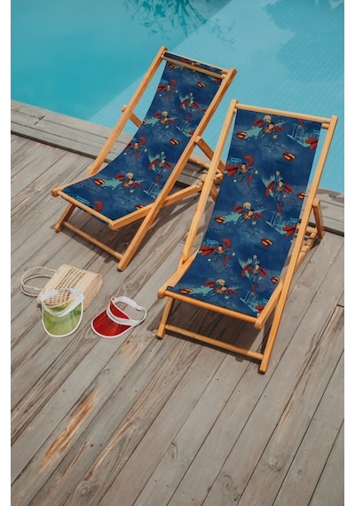 Bluehomeconcept Adawall Home Blue Superman Şezlong
