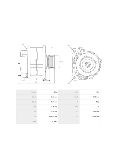 Seg 24v Alternatör Dinamo 70 A Soketli 5 Fiş W-l-15-s-dfm Iveco Euro Cargo