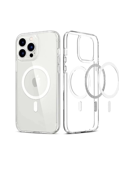 Apple Uyumlu iPhone 16 Pro Max Megsafe Şeffaf Kılıf Parlak Şeffaf Kılıf