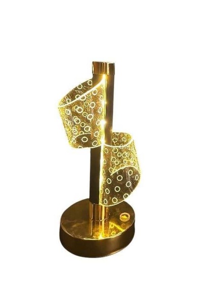Daire Yansımalı Dekoratif Gece Lambası Şarjlı Dimmerli Ve Enerji Tasarruflu Led Altın