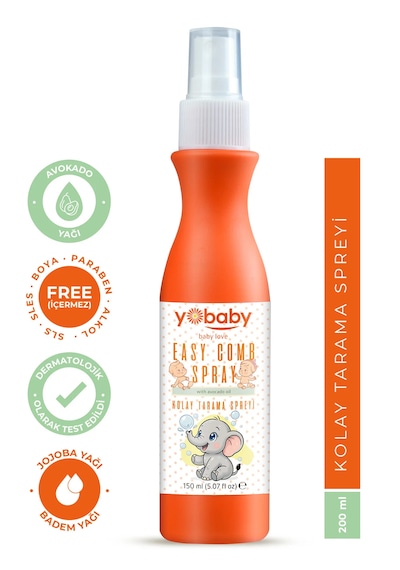 Kolay Tarama Saç Spreyi 150 Ml - Avokado, Jojoba Ve Badem Yağlı Bebek Saç Bakımı