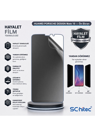Porsche Desıgn Mate 10 Uyumlu Ön Yüzey Hayalet Privacy Hidrojel Ekran Koruyucu 15371629