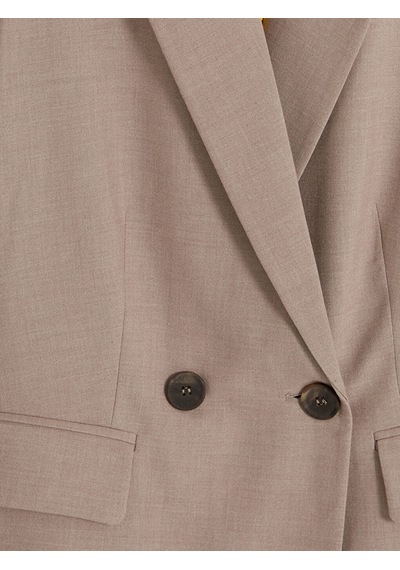 Lcw Vision Bej Kruvaze Yaka Kadın Blazer Ceket