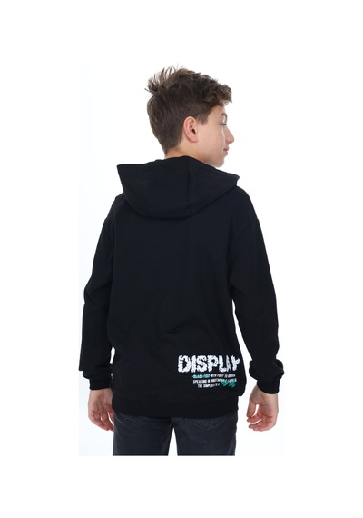 Toontoy Kids Toontoy Erkek Çocuk Flaunt Baskılı Sweatshirt Siyah