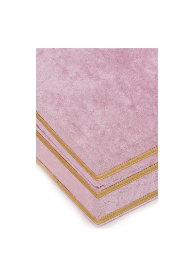 Ihvanonline Kadife Kaplı Sandık Hediyelik, Dekor Pembe