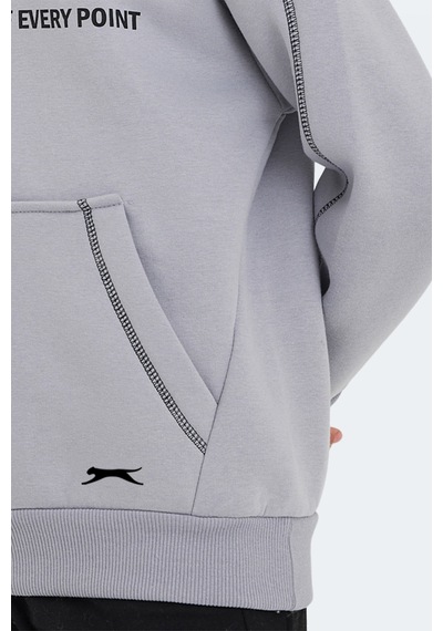 Slazenger Levon 2 Li Set Kapüşonlu Cepli Sweatshırt Siyah -taş Gri