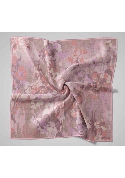 Silk Home Twill İpek Eşarp 11483-33 Pembe, Gül Kurusu, Lila, Koyu Vizon