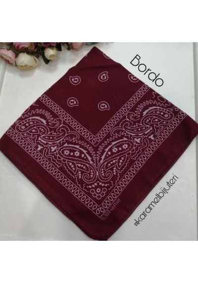 Kare Bandana Fular / %100 Pamuk