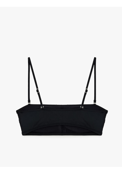 Koton Çıkarılabilir Askı Detaylı Straplez Bandeau Bikini Üstü Siyah 6sak10005mm Koton Çıkarılabilir Askı Detaylı Straplez Bandeau Bikini Üstü Siyah 6sak10005mm
