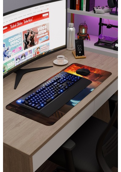 Fire Force Anime V1 - 70x30 Xl Gaming Kauçuk Kaymaz Taban Mouse Pad Fare Altlığı