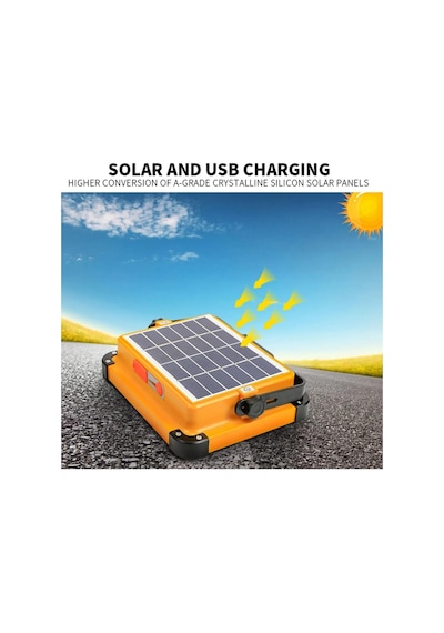 Ycl Ysp-2000 Taşınabilir Seyyar Usb Şarjlı 200w Güneş Enerjili Led Projektör Modlu Işık