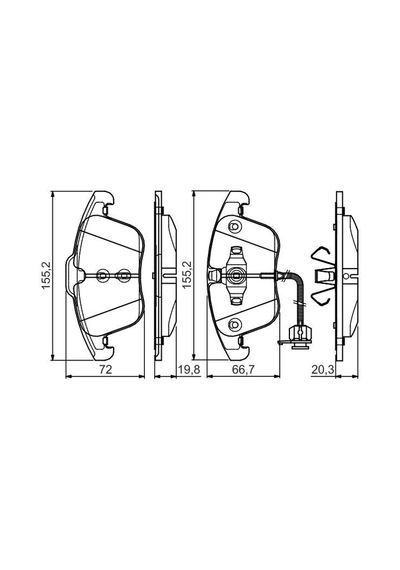 BOSCH 0986495129 On Fren Balatasi- (Audi A4 08-16 A5 08-11) (WA865951)