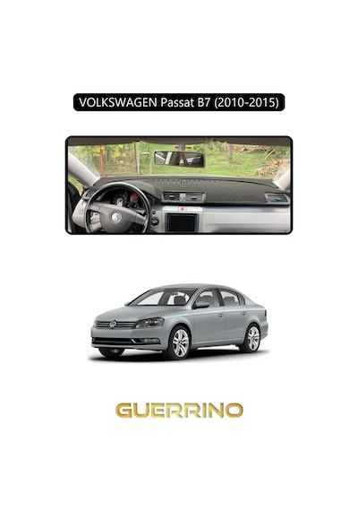 Volkswagen Passat B7 2010-2015 Torpido Koruma Halısı Siyah Kenar