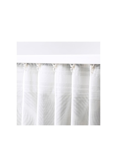 Ikea Fjaderklınt Fon Perde 145x300 Cm Beyaz-yeşil Beyaz - Yeşil