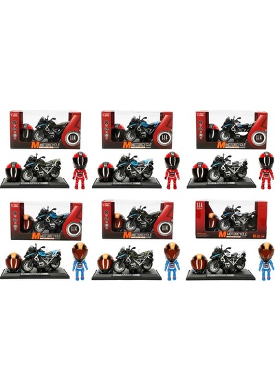 1:14 Sesli Ve Işıklı Bmw Off-road Die Cast Çek Bırak Motosiklet