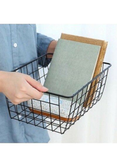 2 Adet Çok Amaçlı Sepet Organizer Banyo Düzenleyici Kiler Mutfak Organizer Dolap İçi Düzenleyici Met Diğer