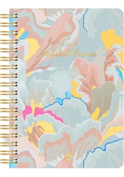 Süresiz Planlayıcı Spiralli Ajanda Defter Lotus 17x24 Cm Çok Renkli