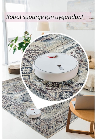 Modern Şönil Eskitme Desenli Dokuma Taban Dekoratif Halı Kilim Yolluk Dijital Baskı Halı Yıkanabilir